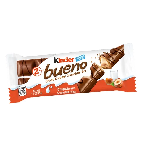 Kinder Bueno Crispy Wafer with Creamy Nut Filling in Milk Chocolate Bars