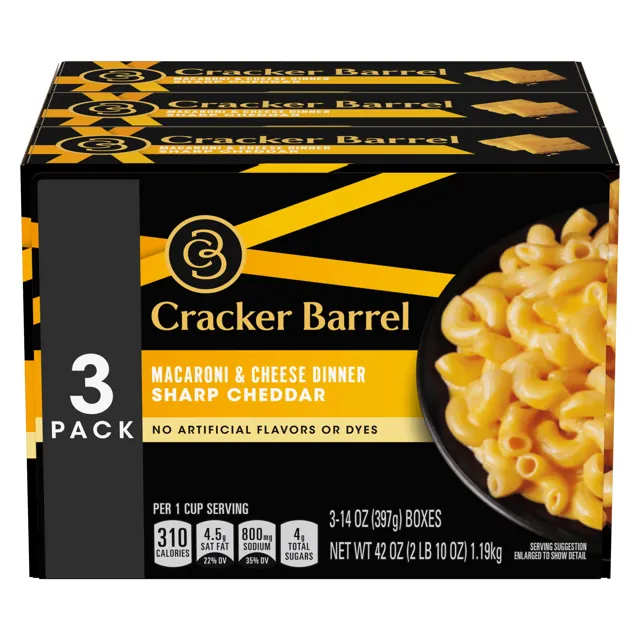 Cracker Barrel Sharp Cheddar Macaroni & Cheese Dinner