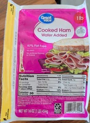 Great Value Cooked Ham
